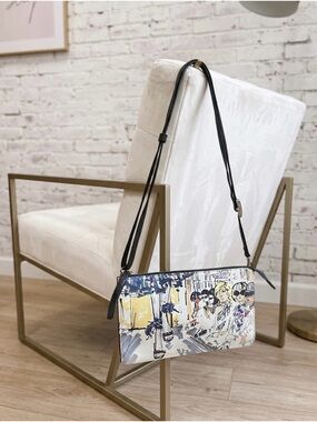 Brighton Tom Clancy artwork Catwalk Scene Crossbody Bag in Black, Yellow, Blue